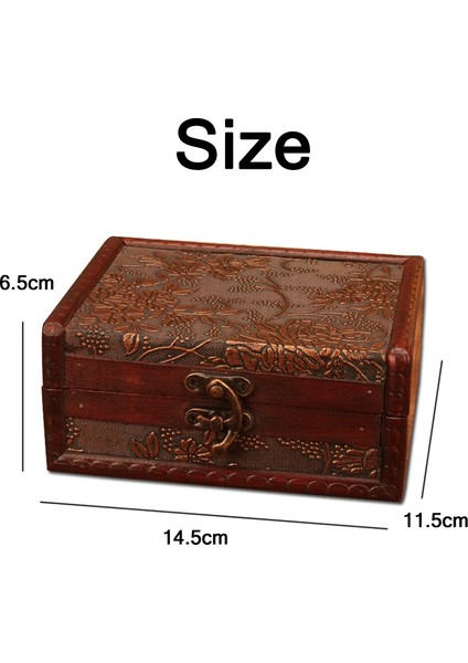 Ahşap Vintage Yahudi Kutusu 14.5X11.5X6.5CM 6010E Lotus (Yurt Dışından) modelleri
