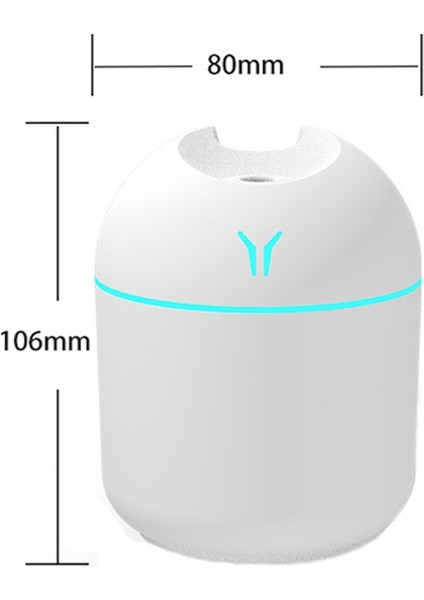 Mini Renkli Gece Lambası Nemlendirici, Özellik: 250ML (Y-Mavi) Y-Mavi (Yurt Dışından)