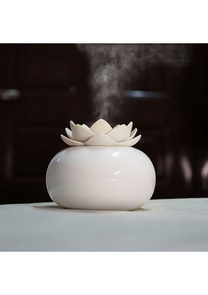 Lotus Seramik Nano Sprey Nemlendirici Aroma Nemlendirici Hava Temizleme Cihazı Beyaz Çiçek + Beyaz Gövde Seramik (Yurt Dışından) fiyatları