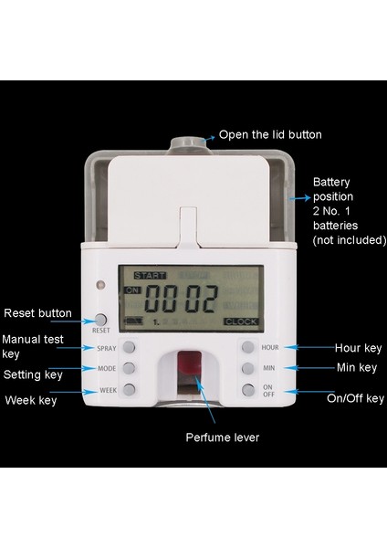 LCD Dijital Ekran Akıllı Otomatik Kokulu LCD (Siyah Titanyum) Siyah Titanyum (Yurt Dışından)