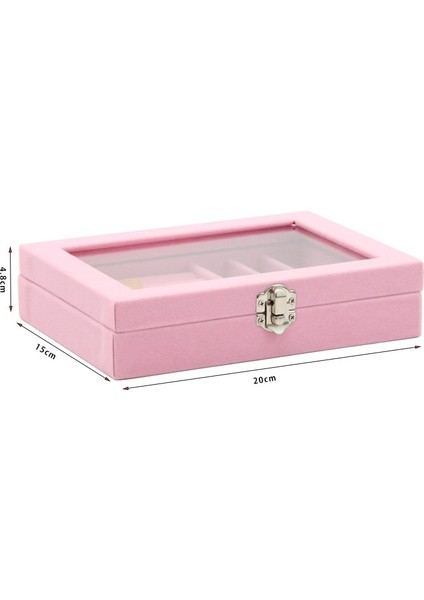 Yüzük Kolye Küpe Yahudi Kutusu 9 Izgaralı Pembe 9 Izgaralı Pembe (Yurt Dışından)
