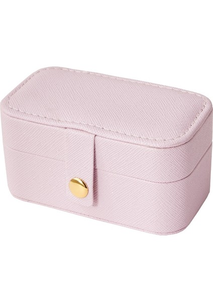 Mini Trav Küpe ve Yüzük Saklama Kutusu Pembe (Yurt Dışından)