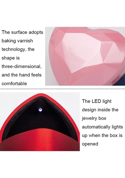 017015-20 Kalp Şeklinde LED Işıklı Yahudi Kutusu, Özellik: Yüzük (Altın) Altın (Yurt Dışından)