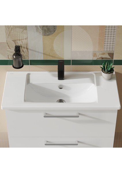 Integra 7036B003-0001 Etajerli Lavabo, Kompakt,Beyaz , 80X39 cm fiyatları