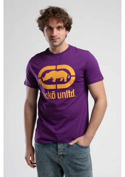 ECKO UNLTD Marc Mor Bisiklet Yaka Baskılı Standard Fit Erkek Tshirt