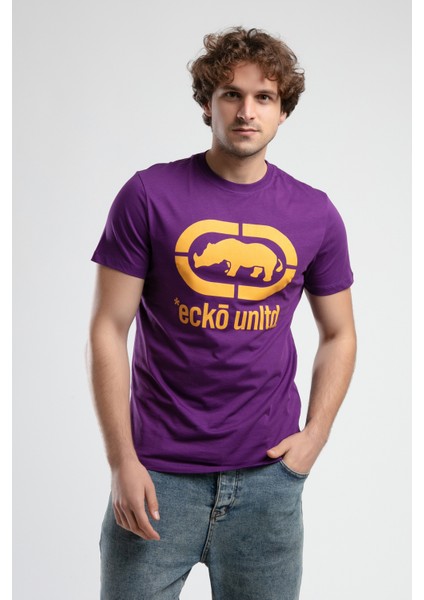 ECKO UNLTD Marc Mor Bisiklet Yaka Baskılı Standard Fit Erkek Tshirt fırsatları