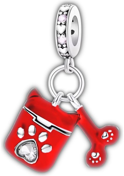 Kırmızı Pati Izli Airpods Sallantılı Charm