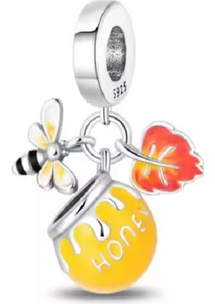 Arı , Bal Kovanı ve Yaprak Sallantılı Charm