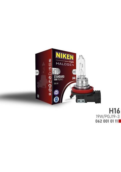 Nıken H16 19W Halojen Ampul PGJ19-3 12V
