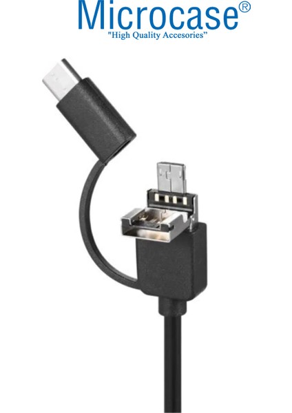 3'ü 1 Arada Endeskop Kamera Mikrofon USB 2.0 Micro USB ve Type-C 6 LED Su Geçirmez 2 Metre Borescope Yılan Kamera AL3898 fiyatları