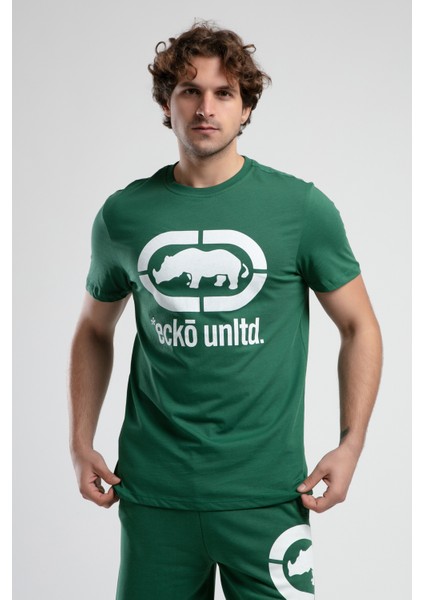 ECKO UNLTD Marc Yeşil Bisiklet Yaka Baskılı Standard Fit Erkek Tshirt fiyatları