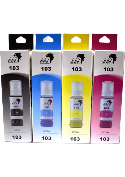 Epson 103 Muadil Vivid Mürekkep Seti (Tüm Renkler)
