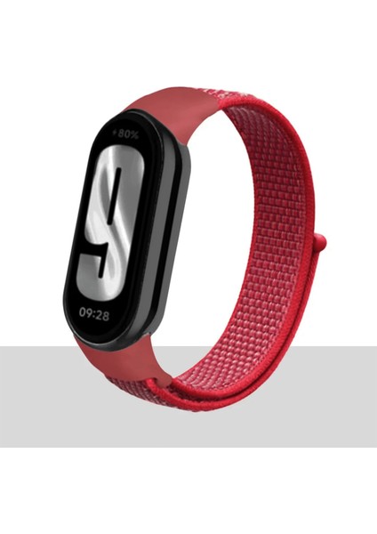 Mi Band 8 , Mi Band 9 ve Mi Band 10 ile Uyumlu Kordon Spor Kumaş Cırt Cırtlı Kayış