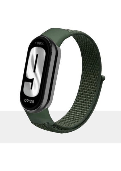 Mi Band 8 , Mi Band 9 ve Mi Band 10 ile Uyumlu Kordon Spor Kumaş Cırt Cırtlı Kayış