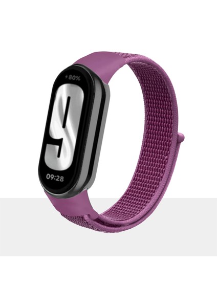 Mi Band 8 , Mi Band 9 ve Mi Band 10 ile Uyumlu Kordon Spor Kumaş Cırt Cırtlı Kayış