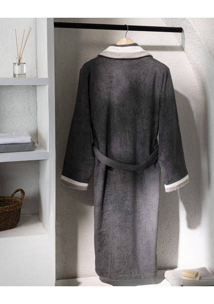 Raina Pamuklu Kadın Bornoz - Gri - Luxury Koleksiyon fiyatları