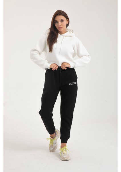 Sweatshirt Nakışlı Kapşonlu Şardonlu fırsatları