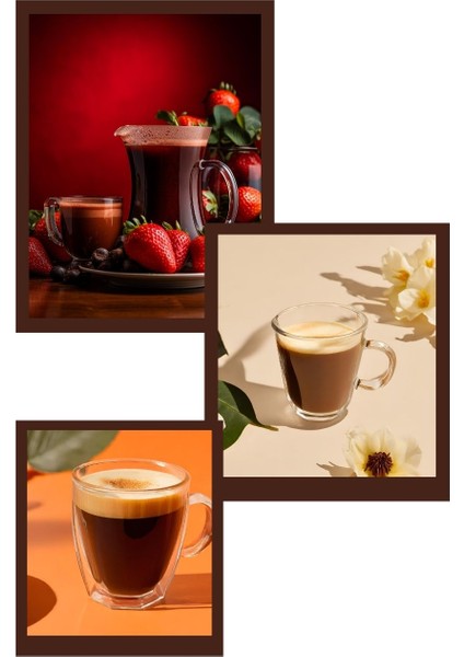 3 x 200 gr Strawberry&toffee Nut&vanilla Aromalı Coffee Filtre Kahve 3'lü Set