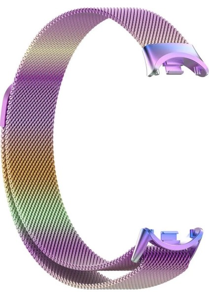 Mi Band 8 , Mi Band 9 ve Mi Band 10 ile Uyumlu Kordon Hasır Örgü Metal Mıknatıslı Kayış modelleri