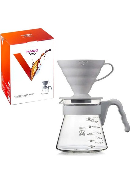 V60 Kahve Demleme Seti Gri