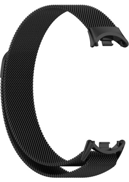 Mi Band 8 ve Mi Band 9 ile Uyumlu Kordon Hasır Örgü Metal Mıknatıslı Kayış