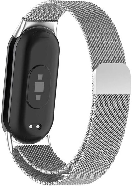 Mi Band 8 , Mi Band 9 ve Mi Band 10 ile Uyumlu Kordon Hasır Örgü Metal Mıknatıslı Kayış