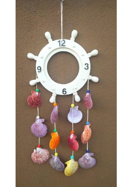 Antioch Artdesign Deniz Yıldızlı Gemi Dümeni Duvar Bahçe Balkon Süsü Ev Dekor Hediyelik Eşya