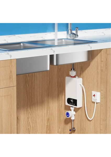 4500W Elektrikli Su Isıtıcısı - Hızlı Anında Isınma Küçük Elektrikli Su Isıtıcısı Sabit Sıcaklık Ab Fişi (Yurt Dışından)