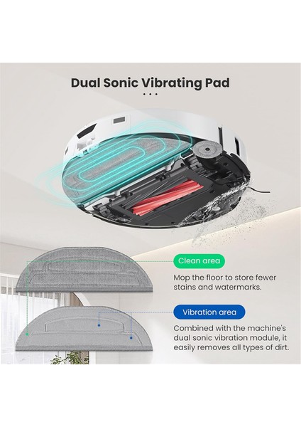 Roborock S8 Maxv Ultra / S8 Max Ultra Robot Süpürge Için Mop Pedleri Yedekleri, Çift Sonik Titreşim Modülleri, Kenar Mop Pedleri (Yurt Dışından) modelleri