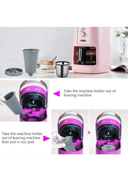 Keurig Için Yeniden Kullanılabilir K Kupaları, Keurig B30 B40 B50 Için Yeniden Kullanılabilir K Kupalı Kahve Filtresi Yeniden Doldurulabilir Tek K Kupalı Kahve Podları (Yurt Dışından)