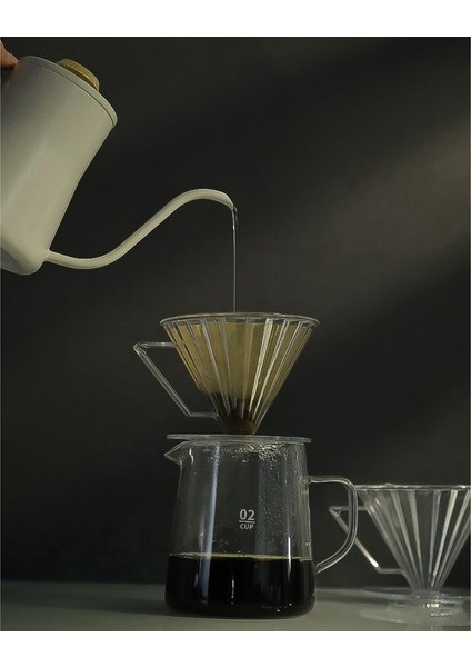 Kahve Damlatıcı Kahve Potu V60 Reçine Huni Damlama Kahve Taşınabilir Makinesi Filtre Bardak Ahşap Tutucu Demleyici Kahve Aletleri (Yurt Dışından)