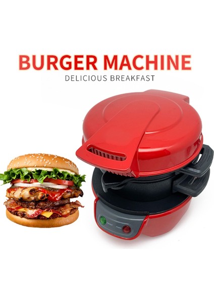 Burger Makinesi Hamburger Presi Patty Makinesi Yapışmaz Çok Fonksiyonlu Sığır Burgeromlet Biftek Kahvaltı Makinesi Us Plug (Yurt Dışından)