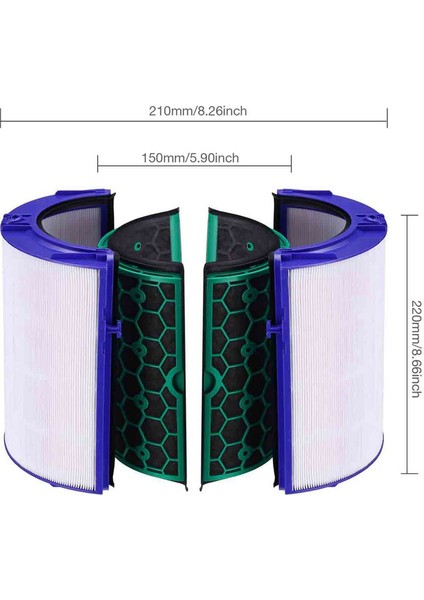 Dyson HP04 TP04 DP04 TP05 DP05 Hava Temizleme Camı Hepa Filtre ve Aktif Karbon Filtre Için Yedek Hepa Filtre (Yurt Dışından) fırsatları