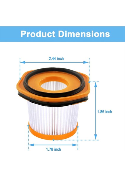 8 Paket Vakum Filtre Değiştirme Köpekbalığı WS620 WS632 WS630 Filtresi, Köpekbalığı Wandvac Sistemi WS633 (Yurt Dışından)