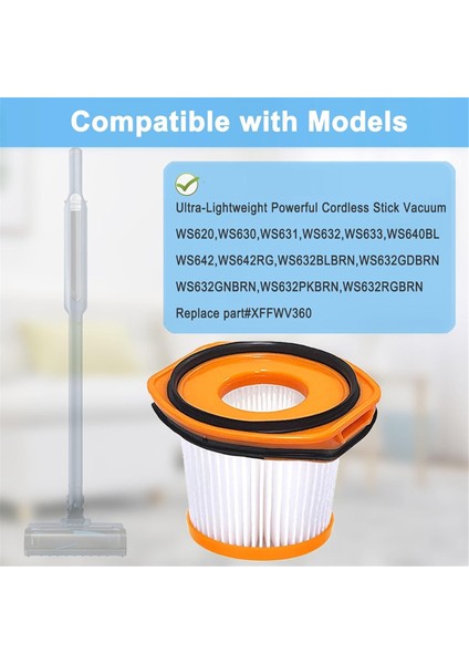 8 Paket Vakum Filtre Değiştirme Köpekbalığı WS620 WS632 WS630 Filtresi, Köpekbalığı Wandvac Sistemi WS633 (Yurt Dışından)