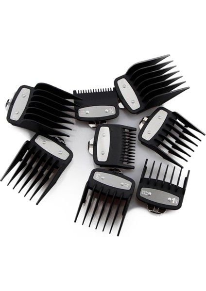 Wahl Için 8 Adet Kesme Kılavuzu Tarak Metal Klipsli 3171-500, Çoklu Boyut Wahl Clippers Siyah Için Uygundur (Yurt Dışından)