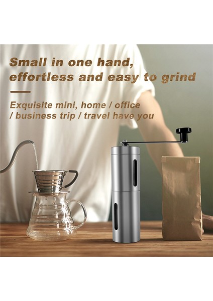 Ayarlanabilir Ayarlı Manuel Kahve Öğütücü - Konik Çapak Değirmeni ve Fırçalanmış Paslanmaz Çelik - Aeropress, Drip Kahve, Espresso, French Press, Türk Brew Için Burr Kahve Öğütücü (Yurt Dışından) fırsatları