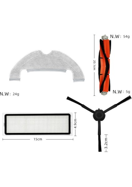 Filtre Xiaomi Mi Robot Vakum Paspas 2 Ultra STYTJ05ZHM Elektrikli Süpürge Aksesuarları Paspas Bezi Ana Yan Fırça Parçaları (Yurt Dışından) fiyatları