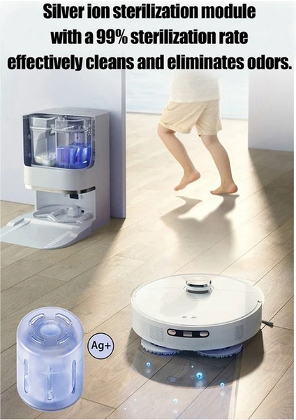 Dreame S10 Süpürme Robotu Için Gümüş Iyon Özel Temiz Sterilizasyon Parçaları (Yurt Dışından)