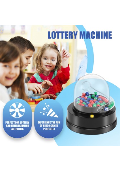 Elektrikli Şanslı Piyango Oyuncak Numara Toplama Makinesi Mini Piyango Oyunları Sallamak Şanslı Top Eğlence Kurulu Oyunu Parti Oyunları (Yurt Dışından)