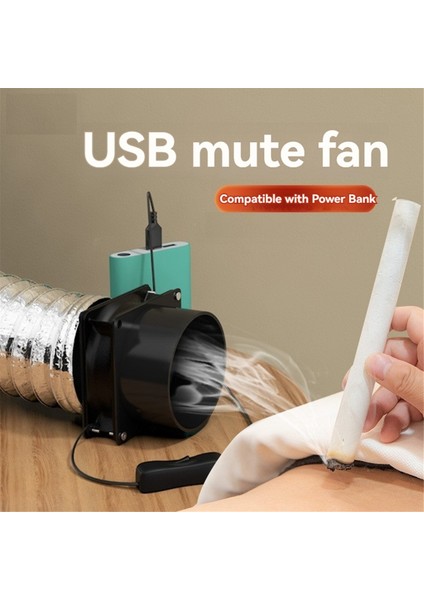 USB 5V Lehim Duman Emici Esd Duman Çıkarıcı Fan Boru Kanalı Egzoz Fanı Boru Küvet Havalandırma Fanı Sadece Fan Borusuz Fan (Yurt Dışından)