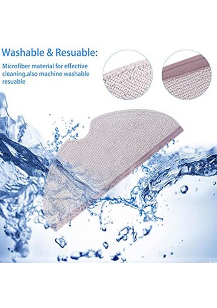 Paspas Pedi 4 Paket Mikrofiber Paspas Bezi Roborock S6 S6 Saf S6 Maxv S5 Max S5 Robotlu Süpürge Paspas Değiştirme (Yurt Dışından)