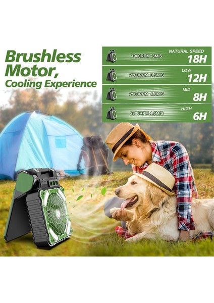 LED Fenerli Güneş Enerjili Kamp Fanı 4 Hız 90° Katlanabilir Taşınabilir Masa Fanı Açık Hava Seyahat Çadırı Kişisel Fan-A (Yurt Dışından) indirimleri