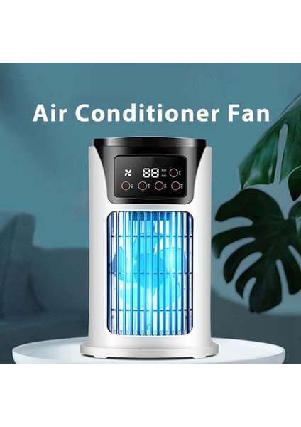 Hava Soğutucu Ev Yurdu Öğrenci Masaüstü Elektrikli Fan Küçük Rüzgar Ofis USB Soğutma Klima Fanı (Yurt Dışından)