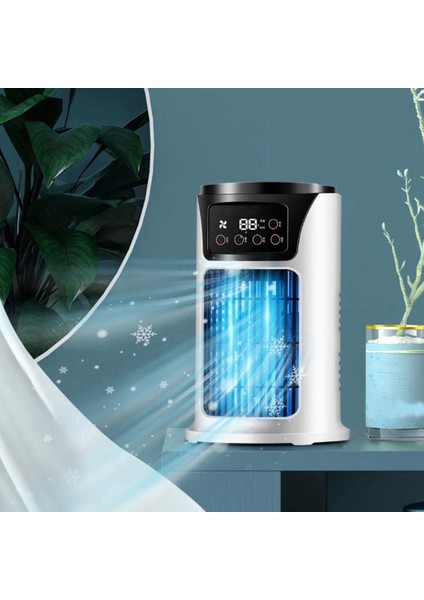 Hava Soğutucu Ev Yurdu Öğrenci Masaüstü Elektrikli Fan Küçük Rüzgar Ofis USB Soğutma Klima Fanı (Yurt Dışından)