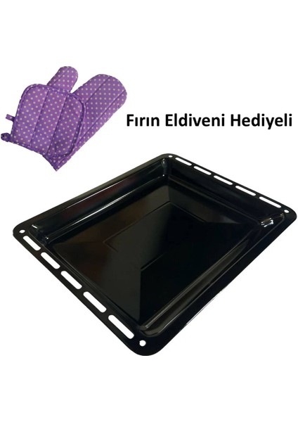 Ankastre Fırın Tepsisi 45,5 x 37,5 x 4.cm Derin Model (Fırın Eldiveni Hediyeli)
