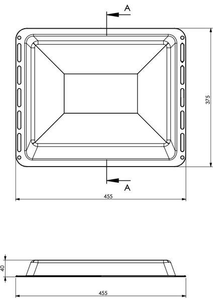 Ankastre Fırın Tepsisi 45,5 x 37,5 x 4.cm Derin Model (Fırın Eldiveni Hediyeli)