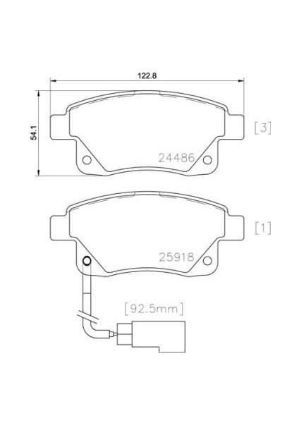 Arka Fren Balatası Transıt V347-V348 06 11 Fıslı