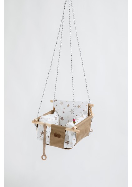 Bw2211 - Ahşap Çocuk Salıncak - Emniyet Kemerli - Ev Salıncağı