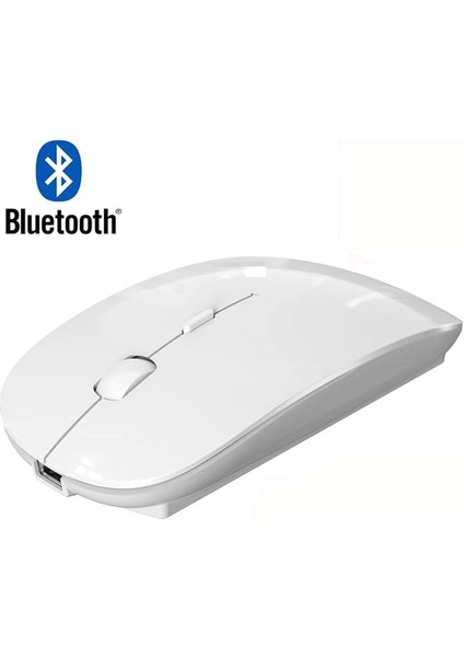 Ultra Slim Bluetooth Rgb Usb Mouse 2.4ghz Siyah Ledli 800 / 1200 / 1600dpi Şarjlı Kablosuz Mouse Rgb Led Işıklı Çift Modlu Kablosuz Ledli Şarj Edilebilir Sessiz Tıklama
